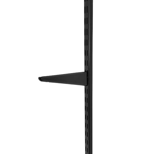 Image of Black Twin Slot Bracket (220mm) – Durable Steel Support for Shelving Systems – Antimicrobial Finish, Adjustable Design, Compatible with Twin Slot Systems