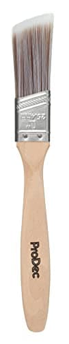 Image of ProDec 1 inch Premier Trade Professional Synthetic Long Handle Cutting In Paint Brush for Sharp Edge Lines Painting with Emulsion, Gloss, Satin Paints on Walls, Ceilings, Wood and Metal, 1" 25mm