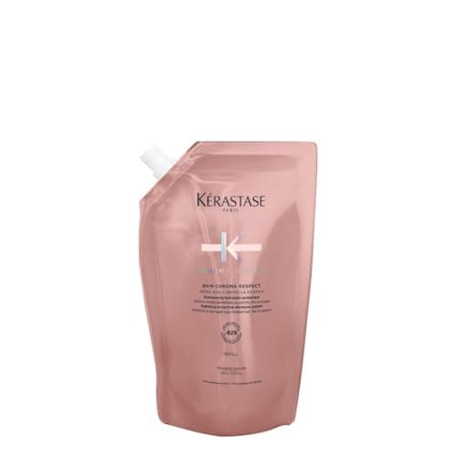 Image of Kérastase Chroma Absolu, Hydrating and Protective Shampoo, Sensitised or Damaged Color-Treated Hair, Fine To Medium, With Glycerin, Amino Acid and Hyaluronic Acid, Bain Chroma Respect, 250ml Refill
