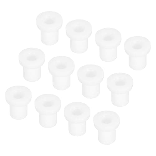 Image of sourcing map 15Pcs t Shape Rubber Grommet Mount Dia 4mm ID 3mm H 6mm White Seal Protection Cable Grommets Flexible for Cable Pipe