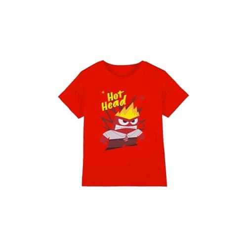 Image of Inside Out 2 Anger Unisex Kids T Shirt, Red, 12-13 Years