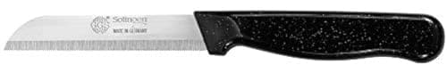 Image of GGS Solingen Knife Vegetable, Fruit, Tomato, Steak, Serrated, Dishwasher Safe, German Stainless Steel, Chef Kitchen Set (Black 1 Knife)