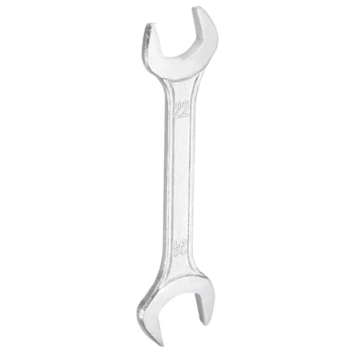 Image of sourcing map Double Open End Wrench 22mm x 24mm Metric 15 Degree Offset Angle Small Flat Head Wrench Galvanizing Open Ended Spanner for Automotive Repair Furniture Assembly