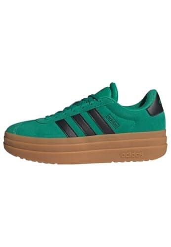 Image of adidas Women's VL Court Bold Shoes, Court Green/core black/GUM10, 7 UK