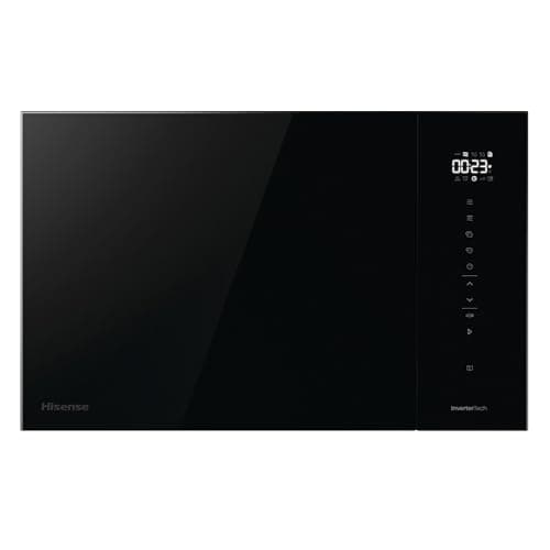 Image of Hisense Hi6 BlackLine BIM325GI63DBGUK 25 Litre 39cm High, Built In Small Microwave With Grill - Jet Black