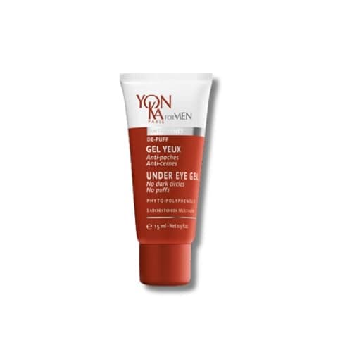 Image of Yonka for Men Eye Gel 15ml | 94% Natural Ingredients Gel for Tired Eyes | Reduces Dark Circles and Bags, Energises Tired Eyes | Light Texture, Peppermint Notes