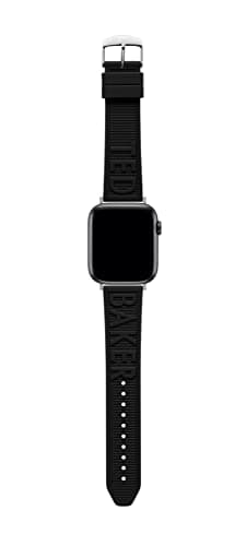 Image of Ted Baker Black Silicone Strap Embossed Logo for Apple Watch® (Model: BKS42S226B0), Black
