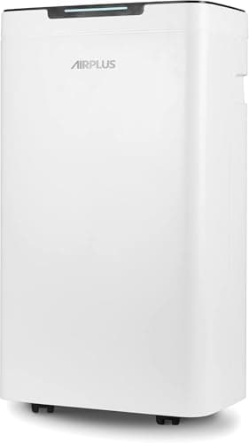 Image of ELECCI 12L/Day Dehumidifier for Home with Digital Humidity Display, Sleep Mode, Laundry Drying, Eco-friendly, 24 Hour Timer, 1.4L Tank Capacity, Universal Wheels, Dehumidifier for Drying Clothes