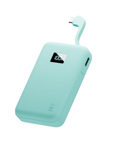 Image of Juice Eco Integrated Power Bank, Portable Charger 12,000mAh with Built-in USB-C Cable & Digital Display, Fast USB-C Output, PowerBank for iPhone 15 16 17 Pro Max, Samsung, Android, iPad, DJI - Teal