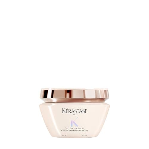 Image of Kérastase Gloss Absolu Masque Crème Hydra-Glaze, Hair Mask for Shine and Smoothness, with Hyaluronic Acid and Glycolic Acid Haircare For Thick, Frizz-prone Hair, 200 ml