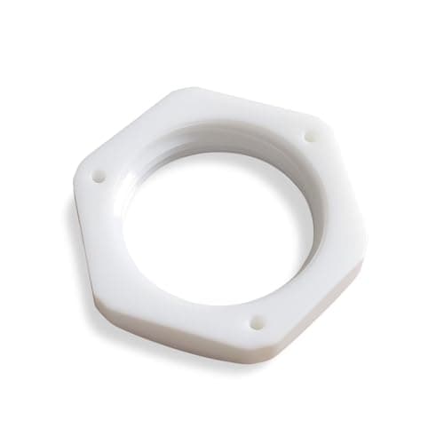 Image of M25 Nylon Locknut – 25mm Polyamide Lock Nut – Pack of 10 – Lightweight, Durable, Corrosion-Resistant Fastening for Cable Glands, Electrical Enclosures, and Industrial Applications (White)