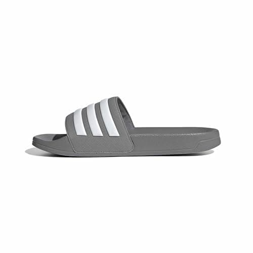Image of adidas Unisex Adilette Shower Slides, Grey Three / Cloud White / Grey Three, 7 UK