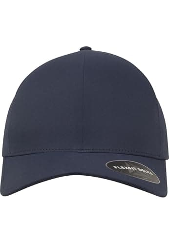 Image of Flexfit Delta Baseball Cap, Unisex Basecap aus Polyester für Damen und Herren, ohne Naht, wasserabweisend, navy, S/M
