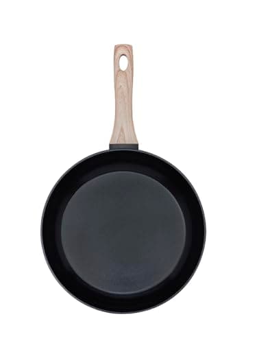 Image of Pyrex - Cook&Care Recycled Aluminium Frying pan - Suitable for All Heat Sources - PFAS-Free Non-Stick Coating - Scratch Resistant - Dishwasher Safe - Wood Effect Handle (Ø24 cm)