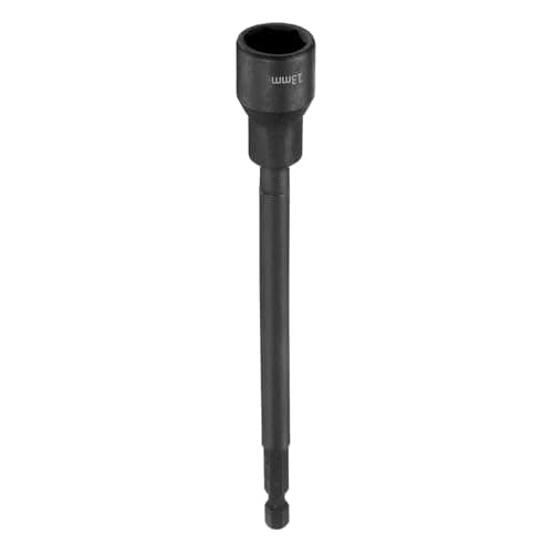 Image of sourcing map Hex Nut Driver Drill Bit 13mm Metric 6-Point Socket 1/4" Hex Shank Magnetic Setter CR-V Steel Bolt Sockets for Power Drills Impact Drivers, 5.91" (150mm) Long