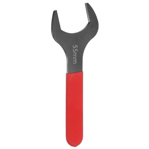 Image of sourcing map Single Open End Wrench 55mm Metric 15 Degree Offset Angle U-Shaped Open Ended Spanner Small Flat Head Blackening Wrench with Red Shank for Automotive Repair Furniture Assembly
