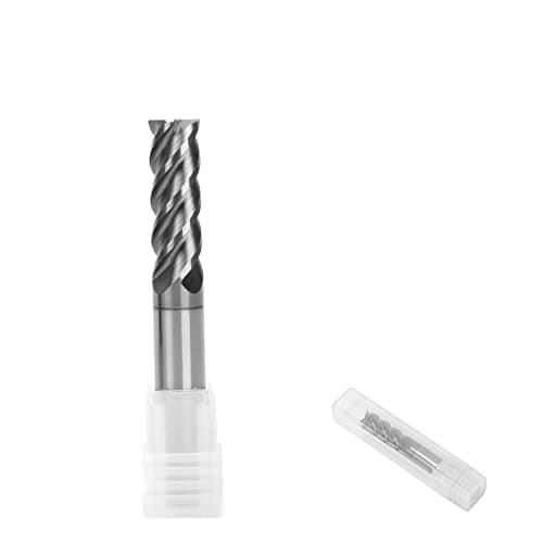 Image of Ruimou 1Pcs Carbide End Mills High Speed Cutter 4 Flute (D 10mm x L 75mm) for Cutting High Hardness 58HRC, CNC Milling Hardened Metals