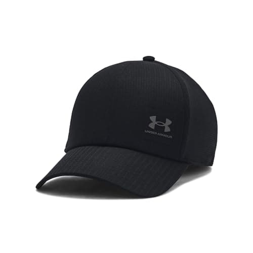 Image of Under Armour Men's Iso-Chill ArmourVent Stretch, Breathable, Light and Durable Men's Cap, Running Hat with Pre-Curved Visor and Cooling Vents Black