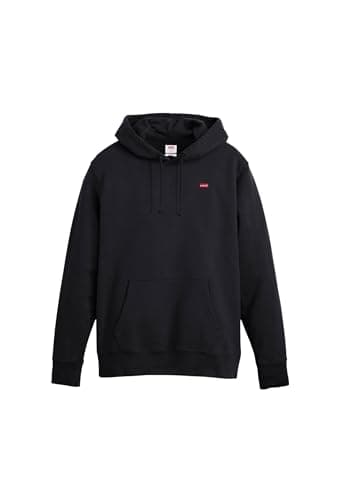 Image of Levi's Mens Sweatshirt Hoodie, Mineral Black, XL UK