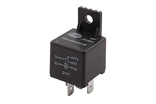 Image of HELLA 4RD 933 332-041 Relay, main current - 12V - 5-pin connector - Changeover Contact - with holder