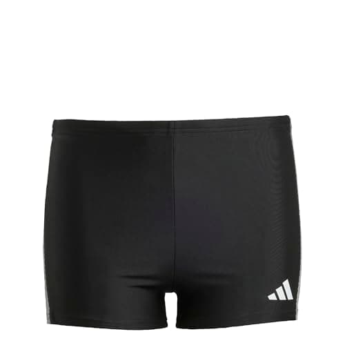 Image of adidas Boy's Colorblock 3-Stripes Swim Boxers, Black, 5-6 Years