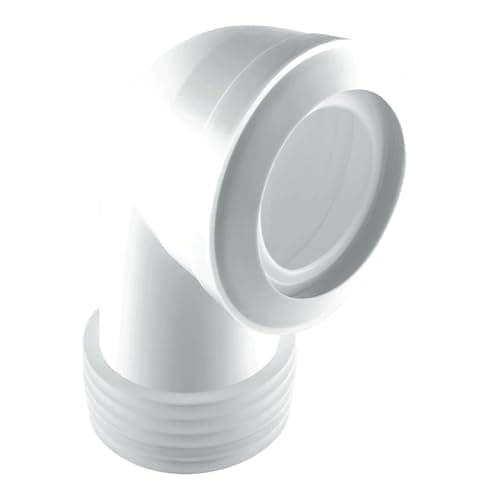 Image of McAlpine MAC-8 90 Degree Bend MACFIT WC Connector - White