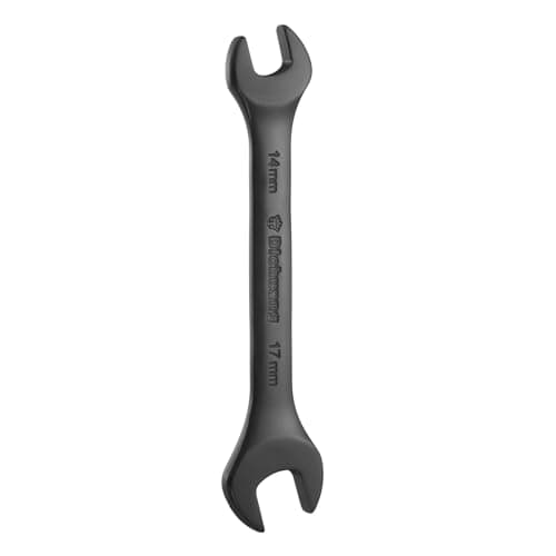 Image of sourcing map 1pcs Thick Double Open End Wrench 14mm x 17mm Metric Dual Open Ended Spanner Flat Head Wrench for Automotive Repair Furniture Assembly, Black