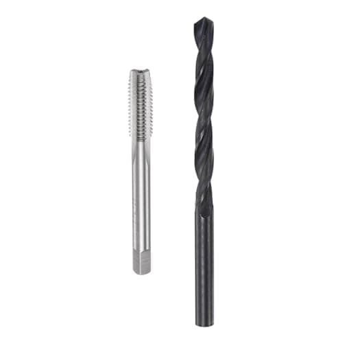 Image of sourcing map Metric Tap and Drill Bit Set, M8 x 1.25 Thread Tap & 6.8mm Black Oxide Twist Drill Bit, Straight Flute Tap Tapping Threading Repair Tool Kit