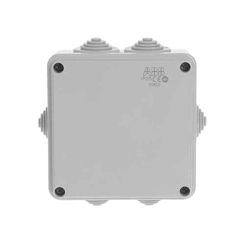 Image of ABB IP44 Water Resistant Electric Cable Connector Unit • Adaptable T Box • Indoor/Outdoor • 100 x 100 x 50mm