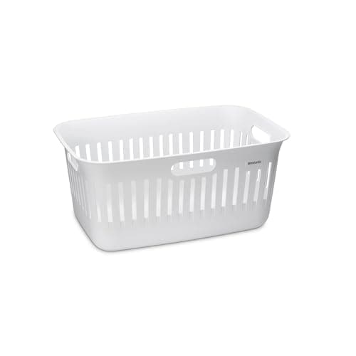 Image of Brabantia Collect-It Laundry Basket 40L (White), Set of 2, Laundry Hamper for Kitchens and Utility Rooms, Storage Basket for Clothing, Towels and Bedding