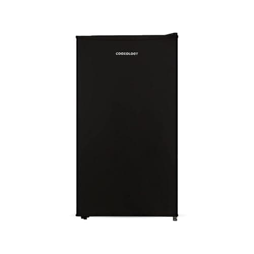 Image of Cookology UCFR88BK under counter Freestanding Fridge in Black - 93 Litre Capacity - Adjustable Temperature Control & Legs - Reversible Door