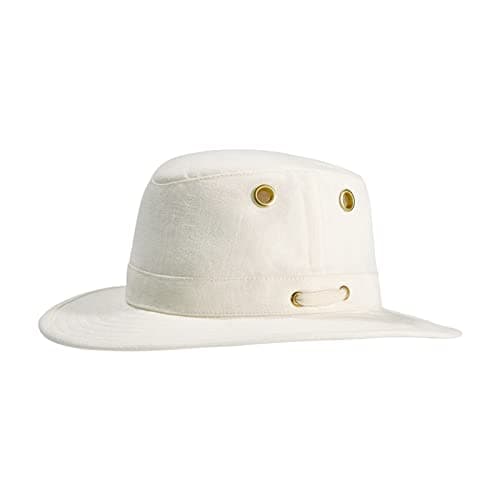 Image of Tilley TH5 Hemp Medium Curved Brim Hat - Natural, 7 3/8