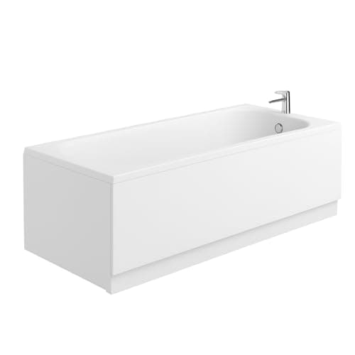Image of Go Bathrooms Matt White Bath Panel 800mm End Bath Panel Includes Adjustable Height Plinth for White End Bathrooms Baths Easy to Cut to Size | Juliet