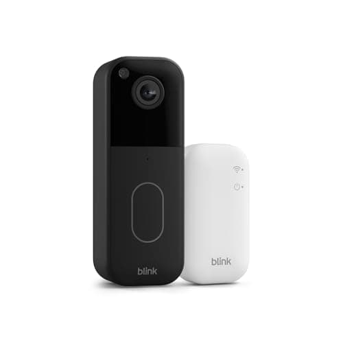 Image of Blink Video Doorbell System | Head-to-toe HD view, two-year battery life, simple setup, IP65 | Works with Alexa | Sync Module Core included – (Black)