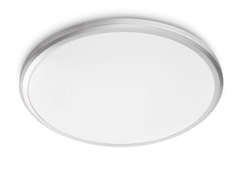 Image of Philips LED Ceiling Light, Style Spray, Bathroom/Kitchen, 12W, IP44 protection class, Plastic, Silver (White)