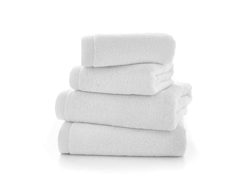 Image of Deyongs The Lyndon Company Egyptian Spa Towel - Luxury 700gsm, 100% Combed Cotton, Super Soft, Highly Absorbent, Quick Dry, Premium Quality, Hotel & Spa Grade - White/Hand Towel