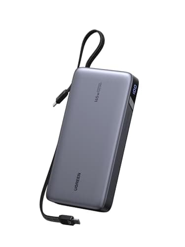 Image of UGREEN Nexode Power Bank 25000mAh 165W Fast Charging with 2 Built-in Cables 140W PD3.1 Laptop Portable Charger 4-Port Battery Pack Compatible with Dell XPS, HP, iPad, iPhone 17, Galaxy S25 Ultra