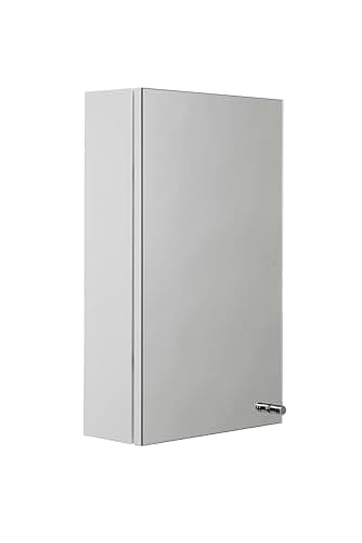 Image of Croydex Carra Door Cabinet, Steel, White, Single