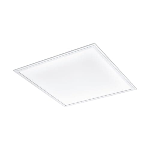 Image of EGLO Salobrena 1 LED Recessed Ceiling Light Living Room LED Ceiling Light Aluminium Plastic Office Lamp White Recessed Hallway Lamp Ceiling Neutral White L x W 59.5 cm