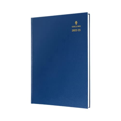 Image of Collins Standard Desk A4 Day to A Page Mid Year (Appts) FSC MIX Academic 2022-23 Diary - Blue (44M.60-2223) - Student Journal Planner with diary, notes and timetables, A4 (297 x 210)