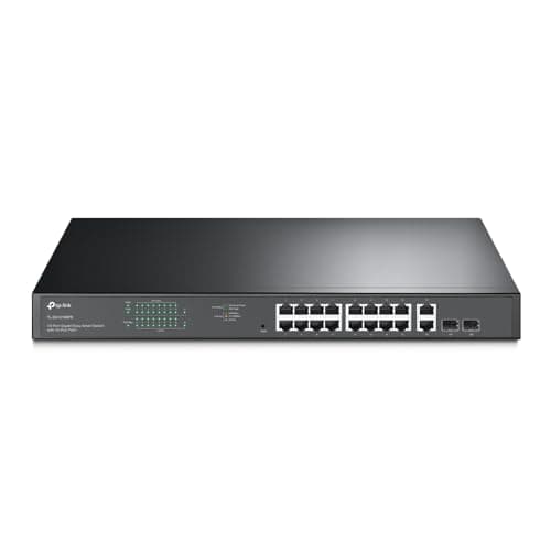 Image of TP-Link TL-SG1218MPE 18 Port Gigabit Easy Smart PoE+ Switch, 16× PoE+ Ports (Up to 250W), 2× SFP Combo Slots, VLAN, QoS, Plug & Play