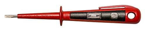 Image of H+H Werkzeug European Car Voltage Tester, Up to 250V, VDE/GS Certified, Made in Germany, 150mm Red/Black, Model 45400 VDE