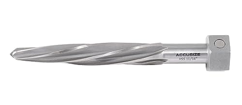 Image of Accusize Industrial Tools 11/16'' Bridge Reamer, Magnetic Hex Shank, Hss Spiral Flutes Aligning Reamers, Car Reamers, 1523-8025