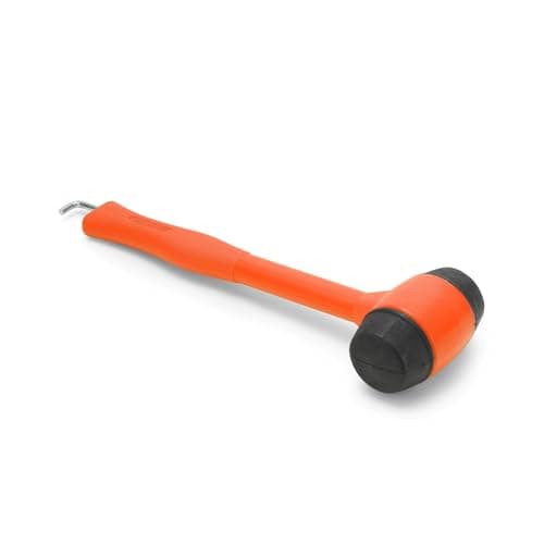 Image of MOSCATELLI Multi-Purpose Camping Hammer, Robust and Ergonomic Mallet Hammer with Hook for Removing Pegs – Orange