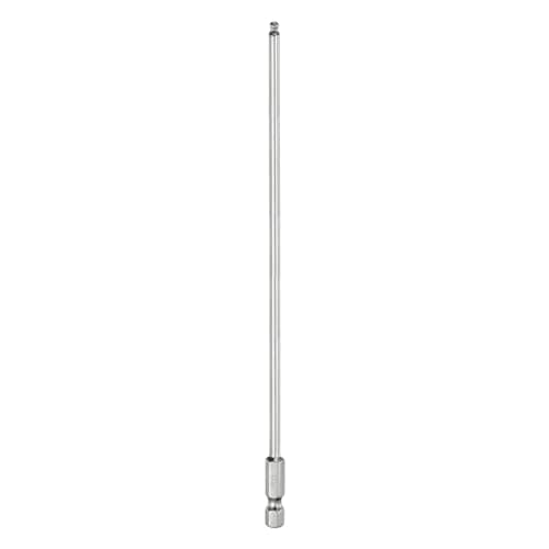 Image of sourcing map Ball End Hex Screwdriver Bit Set 3mm (H3.0) Size 1/4" Hex Shank 200mm (8") Long Magnetic Ball Head Bits S2 Steel Metric Screw Driver Bit