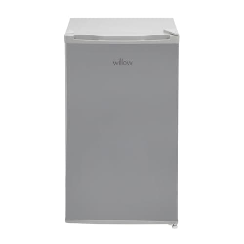 Image of Willow W48UFIS Freestanding Under Counter Larder Fridge with Chiller Box, 90 Litre Capacity, Adjustable Feet and Reversible Door – Silver