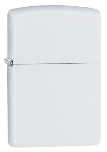 Image of Zippo Windproof Lighter - Customizable - Classic White Matte - Refillable for Lifetime Use - Adjustable Flame - Gift Box - Metal Construction - Made in USA
