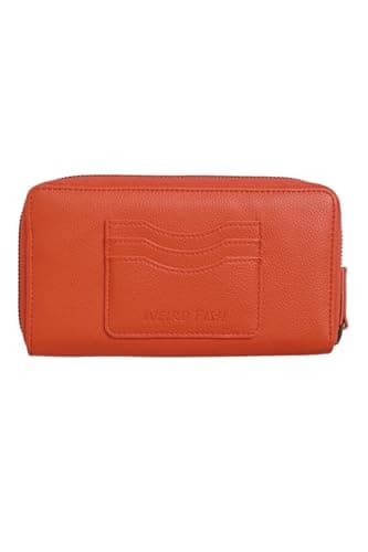 Image of Weird Fish Handbury Faux Leather Purse Orange Size ONE