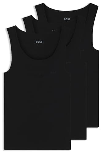Image of BOSS Mens Pack of Vests Strappy Black M