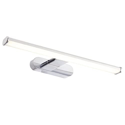 Image of National Lighting Turia LED Over Mirror Light IP44 Cabinet Bathroom Shower Room Chrome Effect Waterproof Vanity Designer Wall Mirror Light